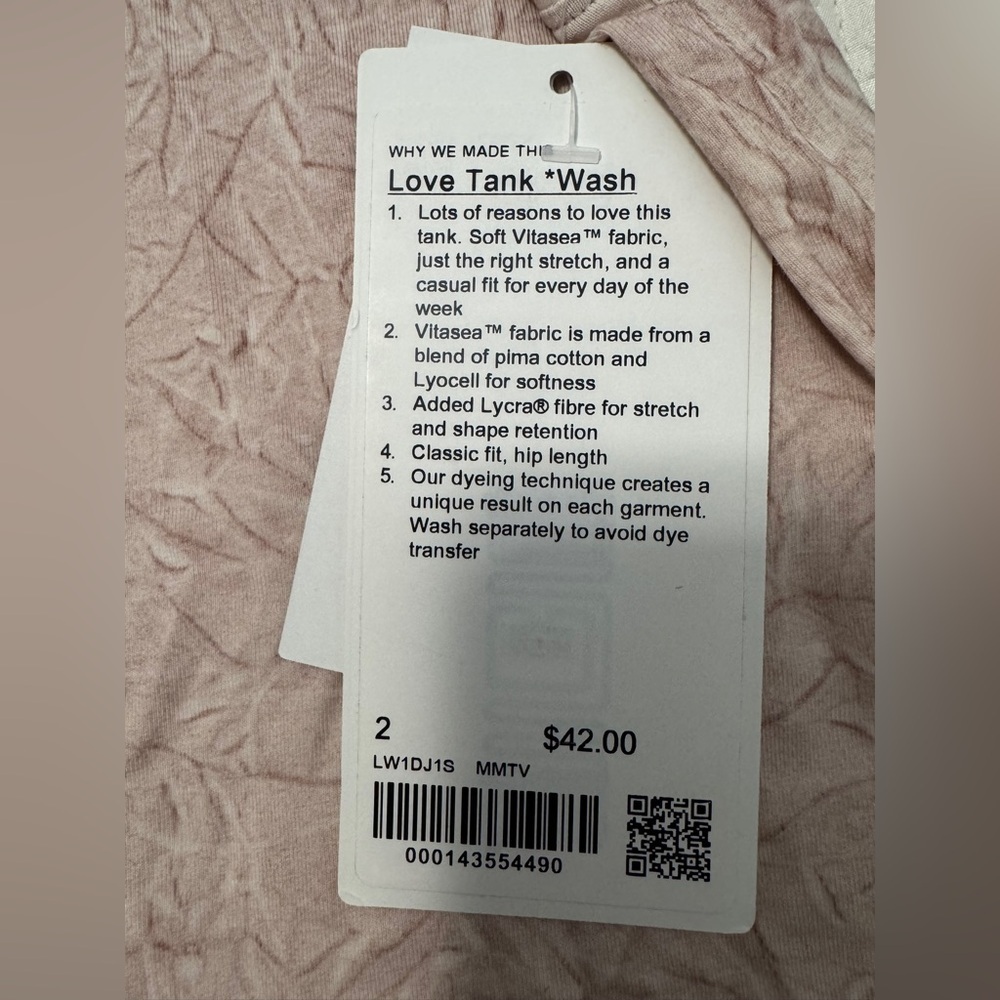 Lululemon Love Tank Top in Summit Wash Smoky Topaz - Picture 7 of 7